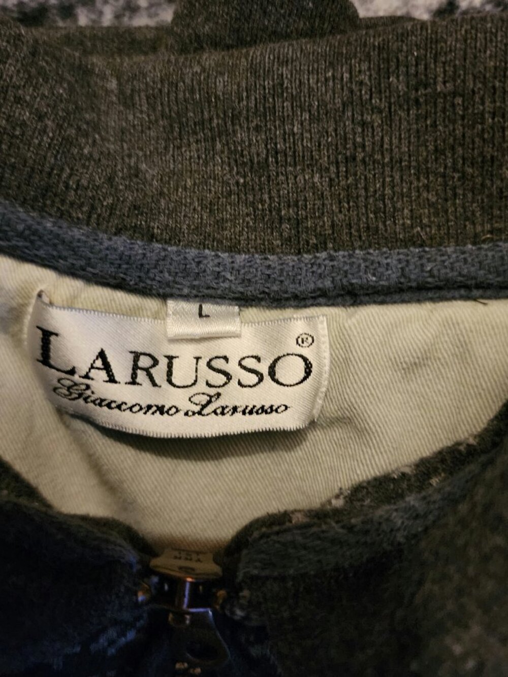 Vintage Giaccomo Larusso Quarter Zip Nordic Snowflake Sweater | Charcoal Gray | - Picture 6 of 7